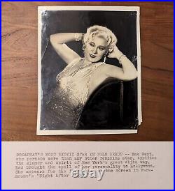 1932 Authentic Original MAE WEST 8x10 PARAMOUNT Press Photo Night After Night