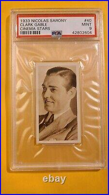 1933 Nicolas Sarony Cinema Stars #40 Clark Gable Black & White PSA 9 Mint