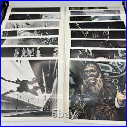 1977 Set of 15 Star Wars 8.5 x 11 Movie Still Images In Color & Black & White