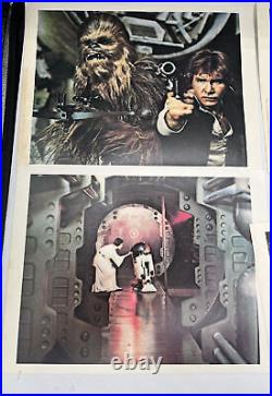 1977 Set of 15 Star Wars 8.5 x 11 Movie Still Images In Color & Black & White