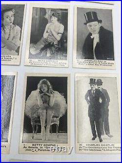 23 Antique Kings & Queens Of The Movie Promo Cards Orange-Crush Charlie Chaplin