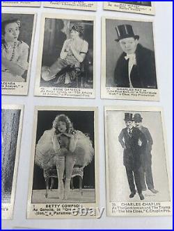 23 Antique Kings & Queens Of The Movie Promo Cards Orange-Crush Charlie Chaplin