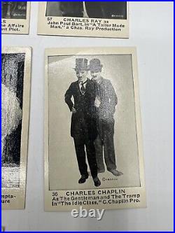 23 Antique Kings & Queens Of The Movie Promo Cards Orange-Crush Charlie Chaplin