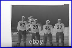 (27) B&W Press Photo Negative Action Shots School Football Field Game T4100