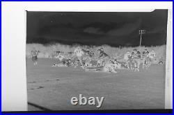 (27) B&W Press Photo Negative Action Shots School Football Field Game T4100