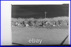 (27) B&W Press Photo Negative Action Shots School Football Field Game T4100