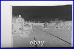 (27) B&W Press Photo Negative Action Shots School Football Field Game T4100