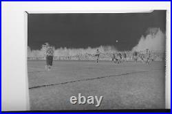 (27) B&W Press Photo Negative Action Shots School Football Field Game T4100