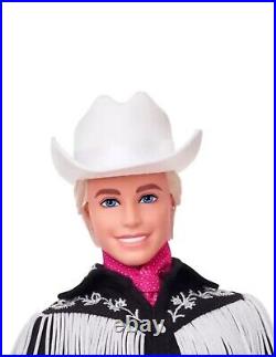 Barbie The Movie Collectable Ken Doll Black and White Western Outfit BNIB