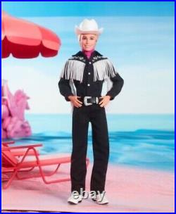 Barbie The Movie Collectible Ken Doll Wearing Black and White Western Outfit