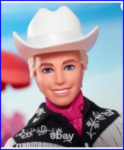 Barbie The Movie Collectible Ken Doll Wearing Black and White Western Outfit