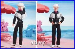 Barbie The Movie Collectible Ken Doll Wearing Black and White Western Outfit