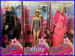 Barbie The Movie Doll Collection Lot Of 3 Iconic Dress Margot Robbie