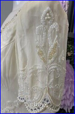 Bella Diosa Collection Ivory Vintage Wedding Dress 1920's 1930's Style