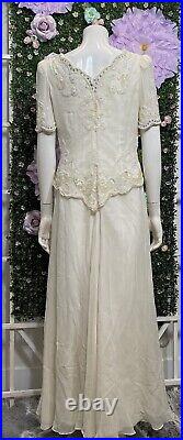 Bella Diosa Collection Ivory Vintage Wedding Dress 1920's 1930's Style