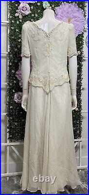 Bella Diosa Collection Ivory Vintage Wedding Dress 1920's 1930's Style