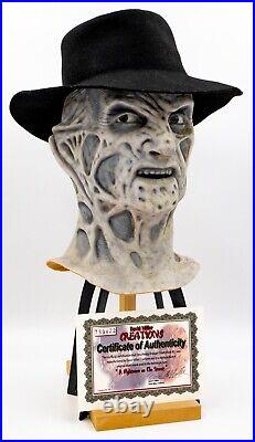 Black & White Foam Freddy Krueger Mask Head Movie Prop (One of a Kind)