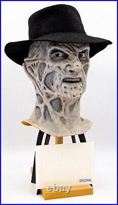 Black & White Foam Freddy Krueger Mask Head Movie Prop (One of a Kind)