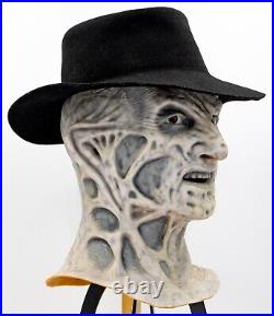 Black & White Foam Freddy Krueger Mask Head Movie Prop (One of a Kind)