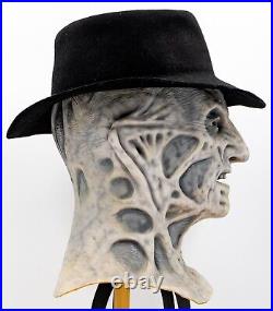 Black & White Foam Freddy Krueger Mask Head Movie Prop (One of a Kind)