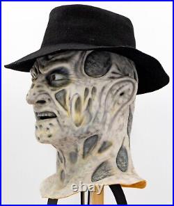 Black & White Foam Freddy Krueger Mask Head Movie Prop (One of a Kind)