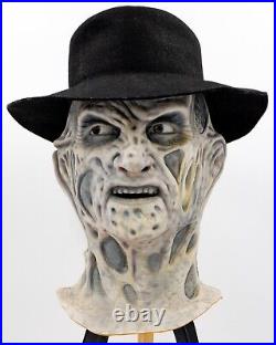 Black & White Foam Freddy Krueger Mask Head Movie Prop (One of a Kind)