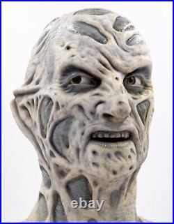 Black & White Foam Freddy Krueger Mask Head Movie Prop (One of a Kind)