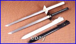 Black and White set Japanese Ninja Sword T10 Clay Tempered Ninjato from SK Movie