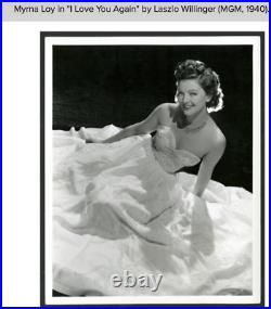 C1940 Myrna Loy Silk Gown Glamour I Love You Again Laszlo Willinger 11x14 Photo