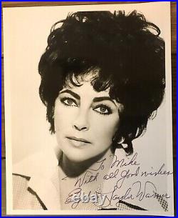 Elizabeth Taylor Warner Signed 8X10Personalize Glossy Photo Movie Actress No COA