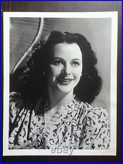 Hedy Lamar Black & White Photograph Vintage Movie Still 14 X 11 Rare Size