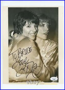 Liza Minnelli Signed 8x10 Black and White Original 1976 API Press Photo JSA COA