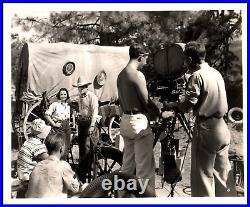 Louise Brooks + Buck Jones in Empty Saddle 1937 MAKING FILM DIRECTOR Photo 731