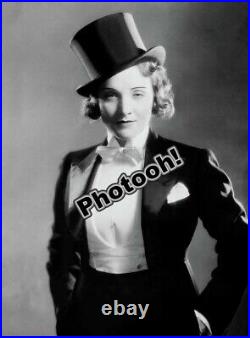 Marlene Dietrich In Suit For Morocco Celebrity REPRINT RP #9887