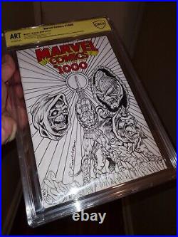 MarvelComics # 1,000 Sketch by Ron Wilson CBCS Witnessed ART 2022 MOTU 1/2