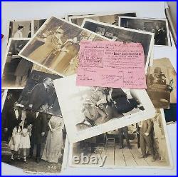 Movie Stills Lot, Franklyn Hanna, Hazel Dawn, Herbert Rawlinson + Reciept