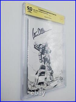 Peter Cullen SIGNED CBCS 9.0 Transformers Spotlight Prowl 110 B&W Variant IDW