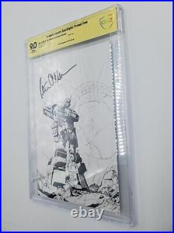 Peter Cullen SIGNED CBCS 9.0 Transformers Spotlight Prowl 110 B&W Variant IDW