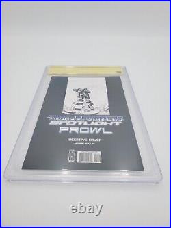 Peter Cullen SIGNED CBCS 9.0 Transformers Spotlight Prowl 110 B&W Variant IDW