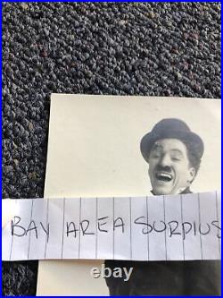 Rare Original Black/White Photo Of Charles Chaplin 9x4