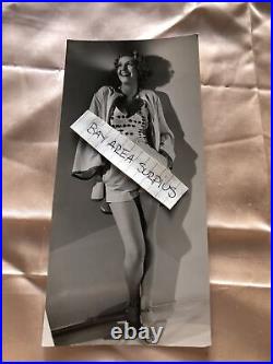 Rare Original Unpublished Photo Of Kathryn Marlowe Black/White 8.5x4