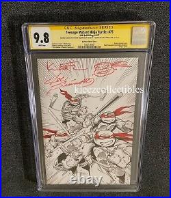 TMNT 75 Kevin Eastman Joe Sinnott SIGNED SKETCH variant IDW movie autograph 1