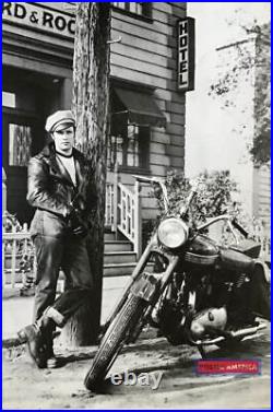 The Wild One 1953 Marlon Brando Film Black and White Poster 23.5 x 35