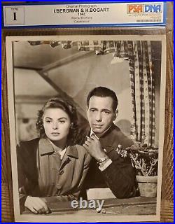 Type 1 Humphrey Bogart Bergman Photo Casablanca 1942 WARNER BROS PORTRAIT PSA