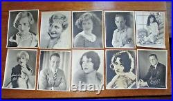 Vintage Lot of 10 8x10 Photo Silent Movie Stars Actors Facsimile Signed