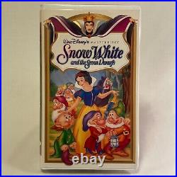 Walt Disney Masterpiece Snow White & the Seven Dwarfs VHS Black Diamond