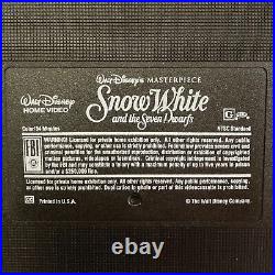 Walt Disney Masterpiece Snow White & the Seven Dwarfs VHS Black Diamond