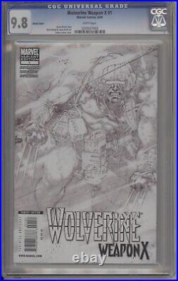 Wolverine Weapon X #1 Cgc 9.8 Kubert Sketch Variant